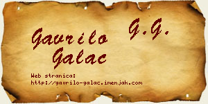 Gavrilo Galac vizit kartica